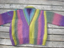 Venus Rising cardigan, back view